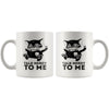 Funny Cat Geek Mug Talk Nerdy To Me 11oz White Coffee Mugs