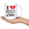 Funny Christian Mug I Love Jesus But I Cuss A Little 15oz White Coffee Mugs