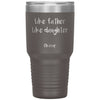 Funny Dad Daughter Tumbler Like Father Like Daughter Oh Crap Laser Etched 30oz Stainless Steel Tumbler