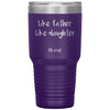 Funny Dad Daughter Tumbler Like Father Like Daughter Oh Crap Laser Etched 30oz Stainless Steel Tumbler