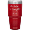 Funny Dad Daughter Tumbler Like Father Like Daughter Oh Crap Laser Etched 30oz Stainless Steel Tumbler