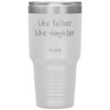 Funny Dad Daughter Tumbler Like Father Like Daughter Oh Crap Laser Etched 30oz Stainless Steel Tumbler