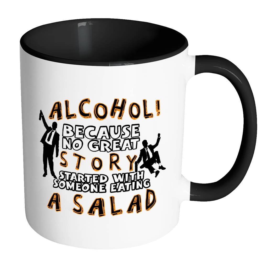 Funny Drinking Mug Alcohol Because No Great White 11oz Accent Coffee Mugs