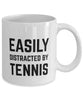 Funny Easily Distracted By Tennis Coffee Mug 11oz White