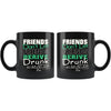 Funny Math Mug Friends Dont Let Friends Derive Drunk 11oz Black Coffee Mugs