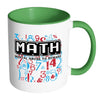 Funny Math Mug Mental Abuse To Humans White 11oz Accent Coffee Mugs