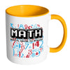 Funny Math Mug Mental Abuse To Humans White 11oz Accent Coffee Mugs