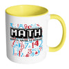 Funny Math Mug Mental Abuse To Humans White 11oz Accent Coffee Mugs