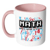 Funny Math Mug Mental Abuse To Humans White 11oz Accent Coffee Mugs