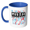 Funny Math Mug Mental Abuse To Humans White 11oz Accent Coffee Mugs