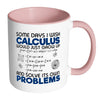 Funny Math Mug Some Days I Wish Calculus Would White 11oz Accent Coffee Mugs