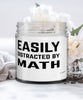 Funny Mathematics Candle Easily Distracted By Math 9oz Vanilla Scented Candles Soy Wax
