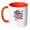 Funny Nursing Mug Night Shift Nurse White 11oz Accent Coffee Mugs