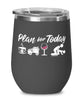 Funny Roller Derby Wine Glass Adult Humor Plan For Today Roller Derby 12oz Stainless Steel Black