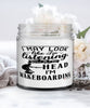 Funny Wakeboarding Candle I May Look Like I'm Listening But In My Head I'm Wakeboarding 9oz Vanilla Scented Candles Soy Wax