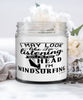 Funny Windsurfer Candle I May Look Like I'm Listening But In My Head I'm Windsurfing 9oz Vanilla Scented Candles Soy Wax
