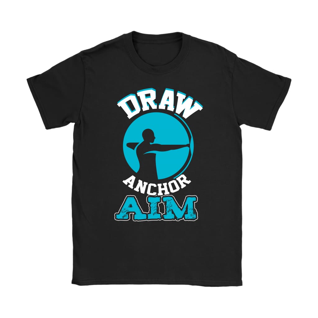 Graphic Archery Shirt Draw Anchor Aim Gildan Womens T-Shirt