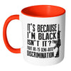 Gun Mug Its Because Im Black Isnt It Fight AR-15 White 11oz Accent Coffee Mugs
