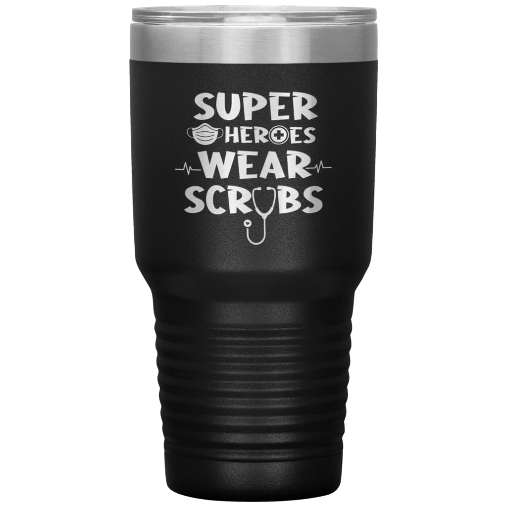 Inspiring Nurse Doctor Tumbler Super Heroes Wear Scrubs Laser Etched 30oz Stainless Steel Tumbler