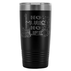 Musician Guitar Travel Mug No Music No Life 20oz Stainless Steel Tumbler
