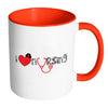 Nurse Mug I Heart Nursing White 11oz Accent Coffee Mugs