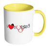Nurse Mug I Heart Nursing White 11oz Accent Coffee Mugs