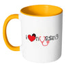 Nurse Mug I Heart Nursing White 11oz Accent Coffee Mugs
