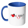 Nurse Mug I Heart Nursing White 11oz Accent Coffee Mugs