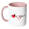 Nurse Mug I Heart Nursing White 11oz Accent Coffee Mugs