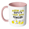 Science Mug Screw Lab Safety I Want Super Powers White 11oz Accent Coffee Mugs