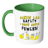 Science Mug Screw Lab Safety I Want Super Powers White 11oz Accent Coffee Mugs