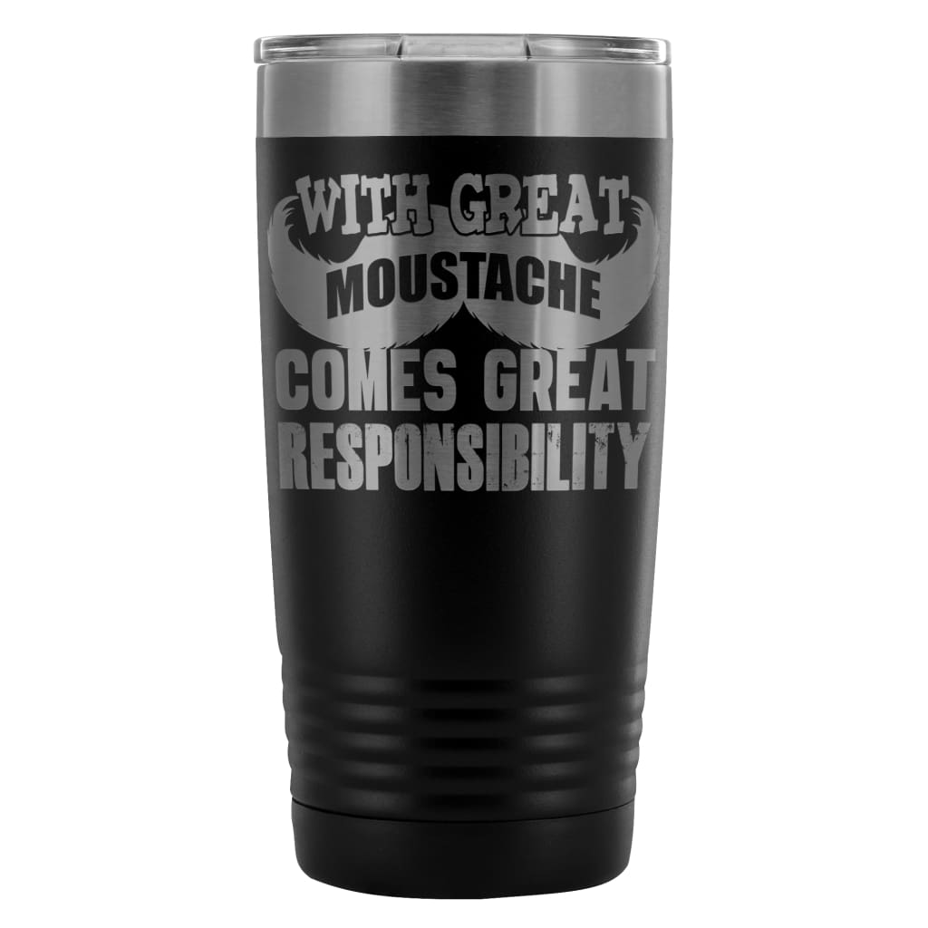 Travel Mug With Great Moustache Comes Great 20oz Stainless Steel Tumbler