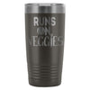Vegan Vegetarian Travel Mug Runs On Veggies 20oz Stainless Steel Tumbler