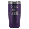 Vegan Vegetarian Travel Mug Runs On Veggies 20oz Stainless Steel Tumbler