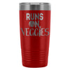 Vegan Vegetarian Travel Mug Runs On Veggies 20oz Stainless Steel Tumbler
