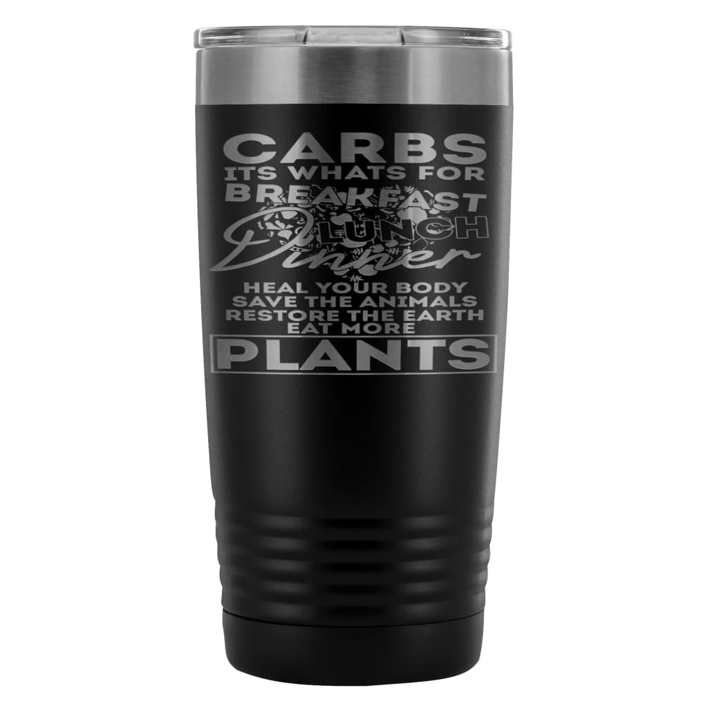 Vegetarian Vegan Travel Mug Eat More Plants 20oz Stainless Steel Tumbler