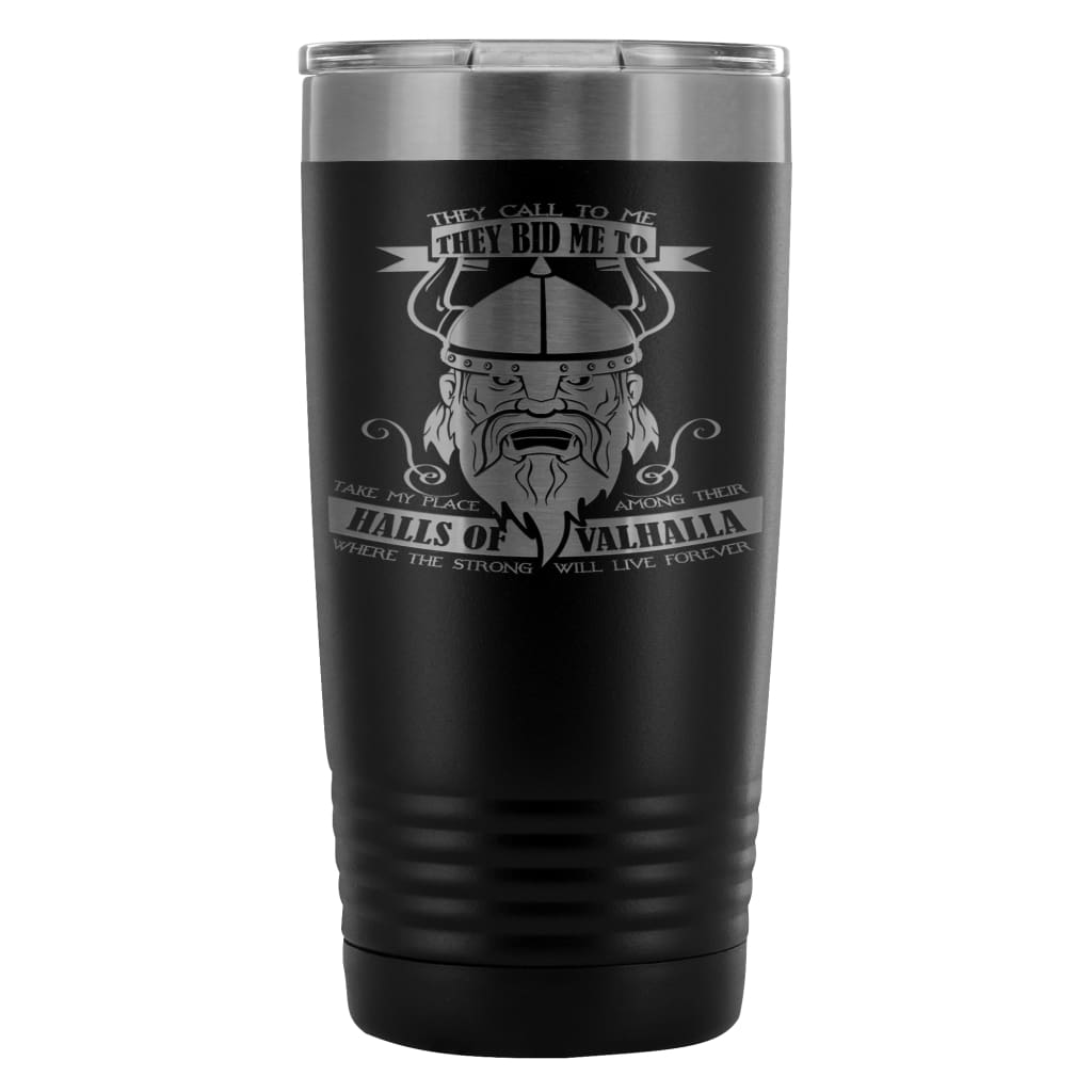 Viking Prayer Travel Mug Halls Of Valhalla 20oz Stainless Steel Tumbler