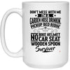 ODDITEES Funny Survivor Mug Don't Mess With Me I'm A Garden Hose Drinkin Pickup Bed Ridin Coffee Cup 15oz White