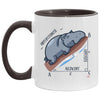 LANKEST Funny Math Teacher Mug Hippo Hypotenuse Coffee Cup Two Tone 11oz  AM11OZ