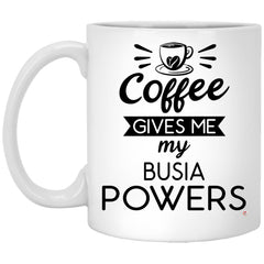 ODTGIFTS Funny Busia Mug Coffee Gives Me My Busia Powers Coffee Cup 11oz White XP8434