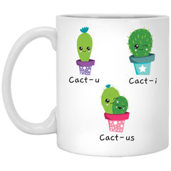 Funny Couples Relationship Mug Cact-u Cact-i Cact-us Coffee Cup 11oz White XP8434