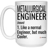 Funny Metallurgical Engineer Mug Like A Normal Engineer But Much Cooler Coffee Cup 15oz White 21504