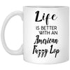 Funny American Fuzzy Lop Rabbit Mug Life Is Better With An American Fuzzy Lop Coffee Cup 11oz White XP8434