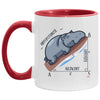 LANKEST Funny Math Teacher Mug Hippo Hypotenuse Coffee Cup Two Tone 11oz  AM11OZ