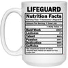 Funny Lifeguard Mug Lifeguard Nutrition Facts Coffee Cup 15oz White 21504