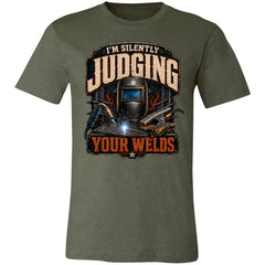 I’m Silently Judging Your Welds Shirt, Funny Welder Shirt, Welding Gift, Welder Humor Tee, Blue Collar Tradesman T-Shirt