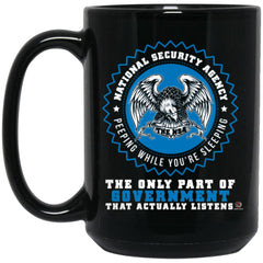 Funny NSA Mug Peeping While You're Sleeping Coffee Cup 15oz Black BM15OZ