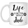 Funny Jindo Dog Mug Life Is Better With A Jindo Coffee Cup 11oz White XP8434