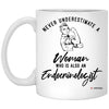 Endocrinologist Mug Never Underestimate A Woman Who Is Also An Endocrinologist Coffee Cup 11oz White XP8434