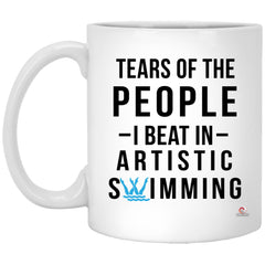 ODDITEES Funny Swimmer Mug Tears Of The People I Beat In Artistic Swimming Coffee Mug 11oz White XP8434